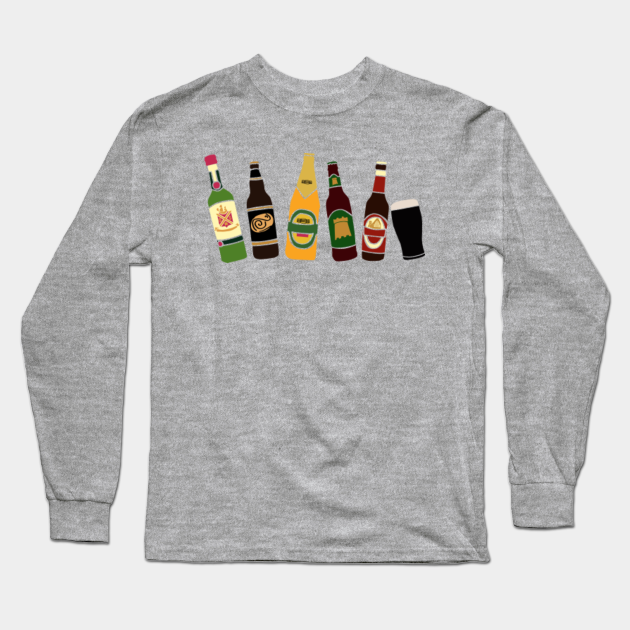 Funny Alcohol Bottles Funny Alcohol Gift Long Sleeve TShirt